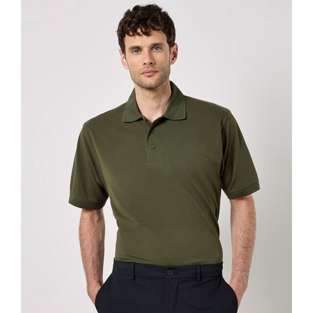 Olive green Kustom Kit poly/cotton polo shirt for plumbers and heating engineers