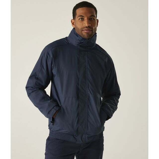 Navy Regatta Dover waterproof insulated jacket for builders in winter