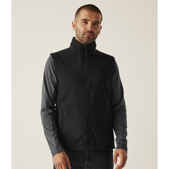 Black Regatta micro fleece bodywarmer for plumbers working under sinks and behind boilers