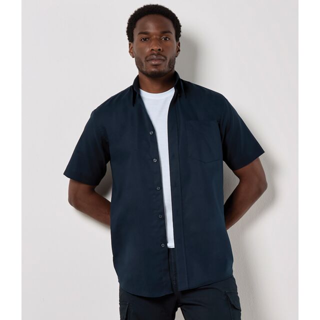 Navy short sleeve workwear Oxford shirt for garage front-of-house and service advisors